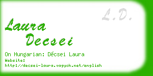 laura decsei business card