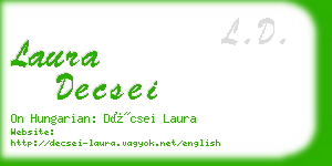 laura decsei business card